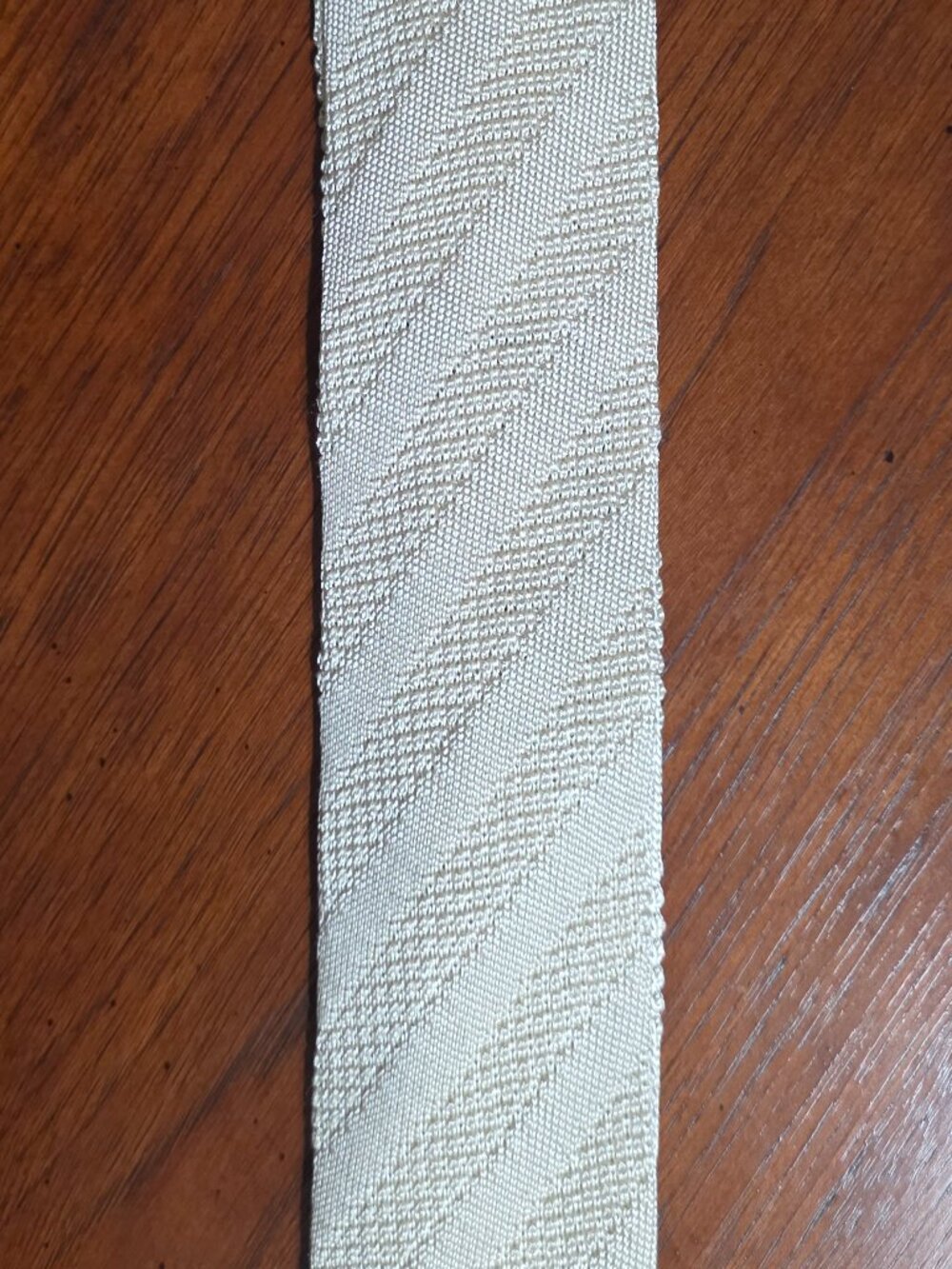 BOSS Hugo Boss Square End Knit Tie Off White Cream Diagonal Texture Italy